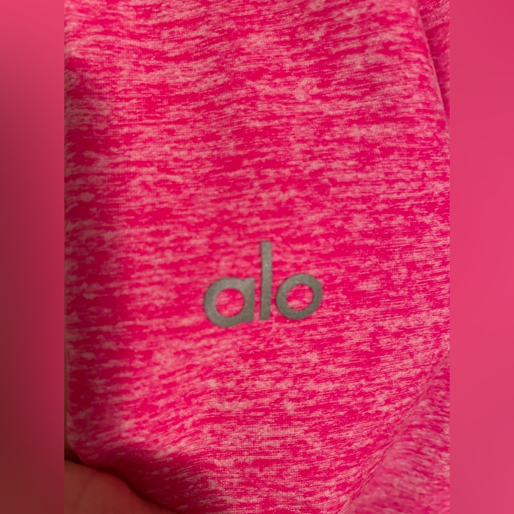ALO Alosoft Pink Heathered Women's Leggings - Picture 5 of 9